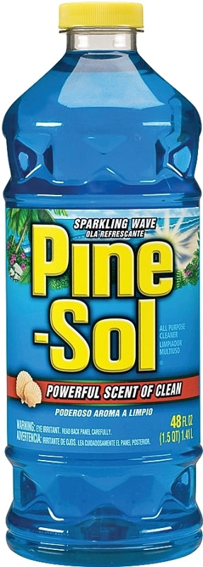 Pine-Sol 41904 Cleaner, 48 oz Bottle, Liquid, Aromatic/Citrus/Floral, Clear Blue