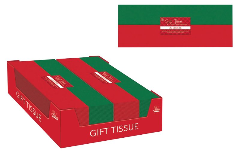 Santas Forest 67913 Tissue, Tissue, Green/Red, Matte