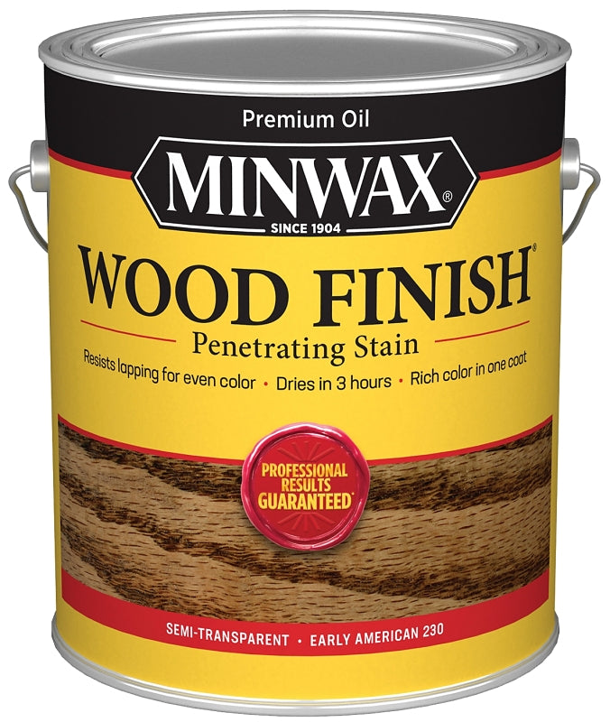 Minwax Wood Finish 710780000 Wood Stain, Early American, Liquid, 1 gal, Can