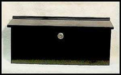 Dancy Ranch Lock 320076 Mailbox, Steel, Powder-Coated, Black, 15-1/2 in W, 2-3/4 in D, 7-1/2 in H