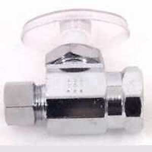 Plumb Pak PPC52PCLF Straight Stop Valve, 3/8 X 3/8 in Connection, FIP x OD