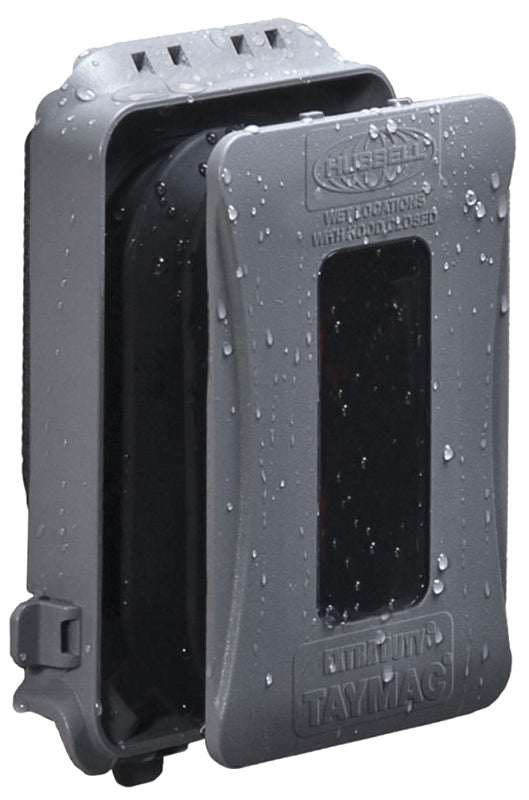 Taymac EXTRA DUTY Series ML500G Weatherproof In-Use Cover, 3 in L, 4.04 in W, Polycarbonate/Synthetic Neoprene Rubber