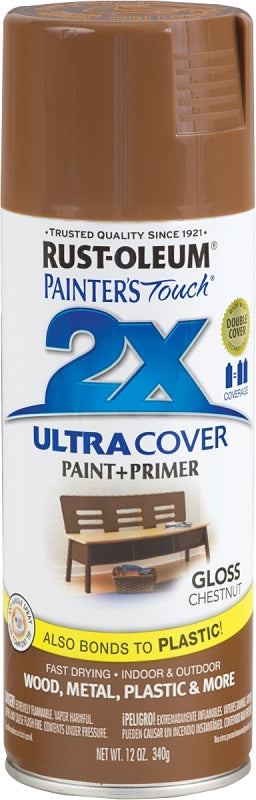 2X Ultra Cover 249847 Spray Paint, Gloss, Chestnut, 12 oz, Can