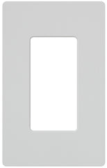 Lutron CW-1-WH Wallplate, 4.69 in L, 2.94 in W, 1 -Gang, Plastic, White, Gloss