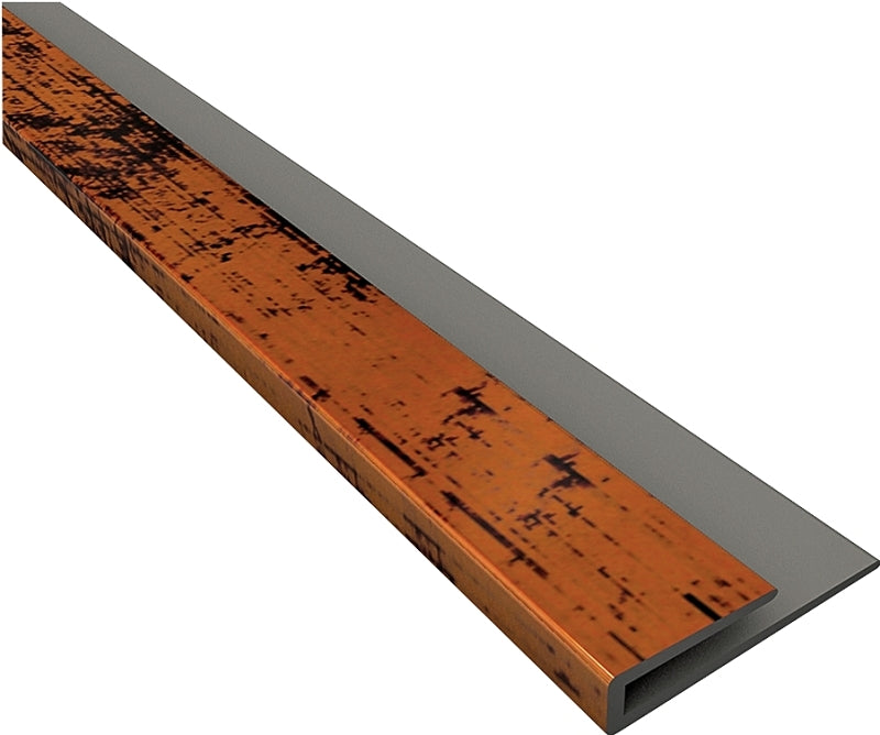 Fasade 92318 Edge J-Trim, 18 in L, Thermoplastic, Moonstone Copper