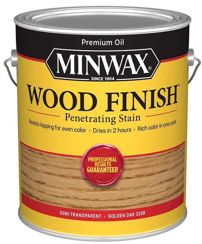 Minwax Wood Finish 71001000 Wood Stain, Golden Oak, Liquid, 1 gal, Can