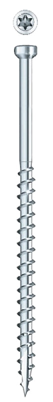 GRK Fasteners RT Series 17077 Screw, #8 Thread, 2 in L, Reverse Thread, Trim Head, Star Drive, Steel, 100 PK
