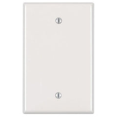 Leviton PJ13-I Blank Wallplate, 3-1/8 in L, 4-7/8 in W, 1/4 in Thick, 1 -Gang, Nylon, Ivory, Box Mounting