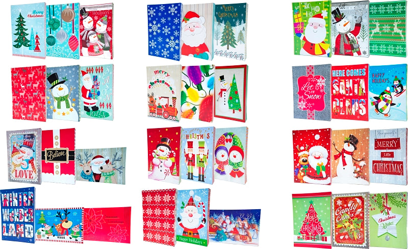 Hometown Holidays IG133600/69547 Gift Wrapping, 11-1/4 in W, 11-1/4 in H, Paper, Assorted Color Design