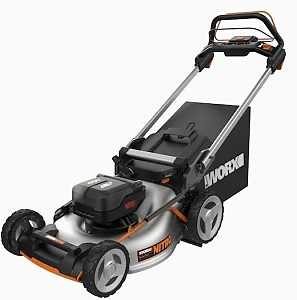WORX NITRO WG753 Lawn Mower, 5 Ah, 40 V Battery, Lithium-Ion Battery, 20 in W Cutting, 1-Blade