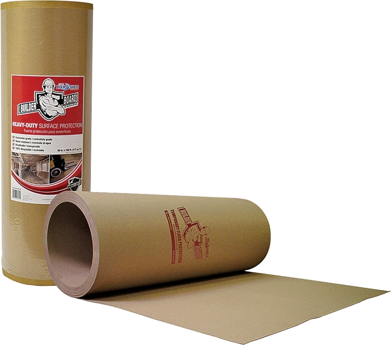 Surface Shields BLDLS38100 Builder Board, 100 ft L, 38 in W, 45 mil Thick, Paper, Natural
