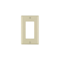 Decora 80401-I Wallplate, 4-1/2 in L, 2-3/4 in W, 1 -Gang, Thermoset Plastic, Ivory, Smooth