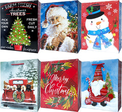 Santas Forest 69807 Large Vertical Gift Bag, 10-1/4 in W, 12-1/2 in H, Paper, Festive