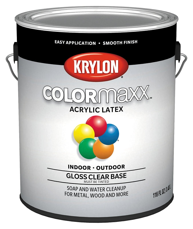 Krylon K05652007-16 Colormaxx Paint, Gloss, Clear, 1 gal