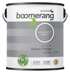 boomerang 5183 Series 5183-71L19 Interior Paint, Velvet Sheen, Modernity, 3.78 L, 40 sq-m Coverage Area