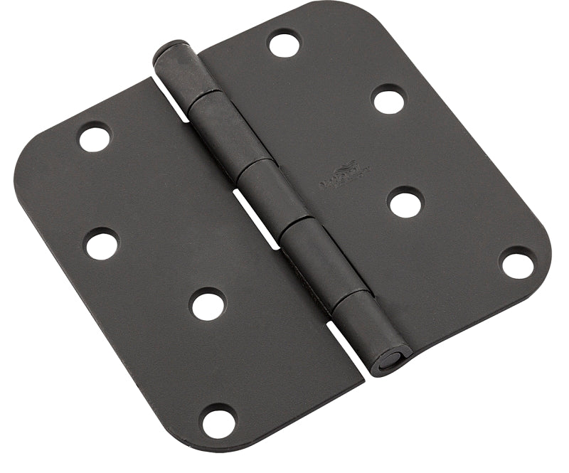 National Hardware 512 Series N830-429 Door Butt Hinge, 4 in H Frame Leaf, 0.08 ga Thick Frame Leaf, Steel, Removable Pin