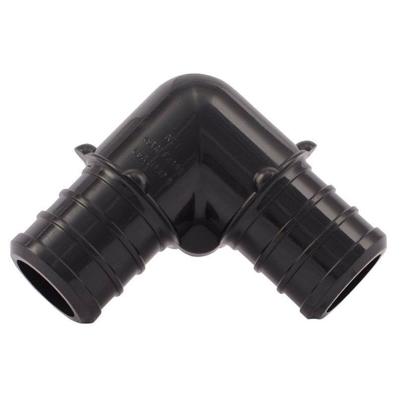 SharkBite UP256A5 Pipe Elbow, 3/4 in, Barb, 90 deg Angle, Polymer, 200 psi Pressure