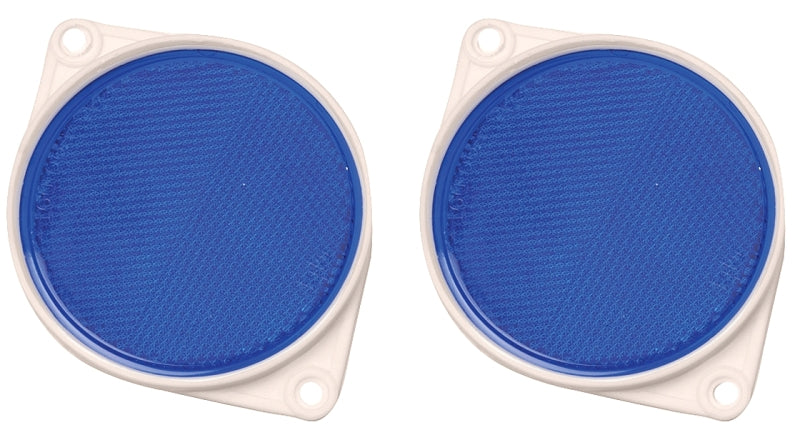 Hy-Ko CDRF-3B Carded Reflector, 9.63 in L Post, Blue Reflector