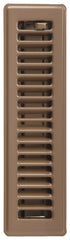 Imperial RG2000 Standard Floor Register, 11-3/4 in W Duct Opening, 2 in H Duct Opening, Steel, Brown