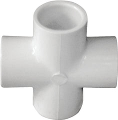Xirtec 140 435469 Pipe Cross, 1/2 in, Socket, PVC, White, SCH 40 Schedule, 150 psi Pressure