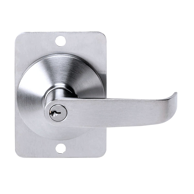 Tell Manufacturing EX100005 Entry Lever Trim, Satin, Reversible Hand