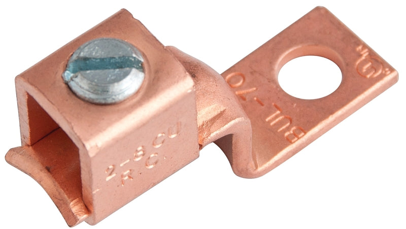 GB GSLU-35 Mechanical Lug, 600 V, 14 to 10 AWG Wire, 3/8 in Stud, Copper Contact