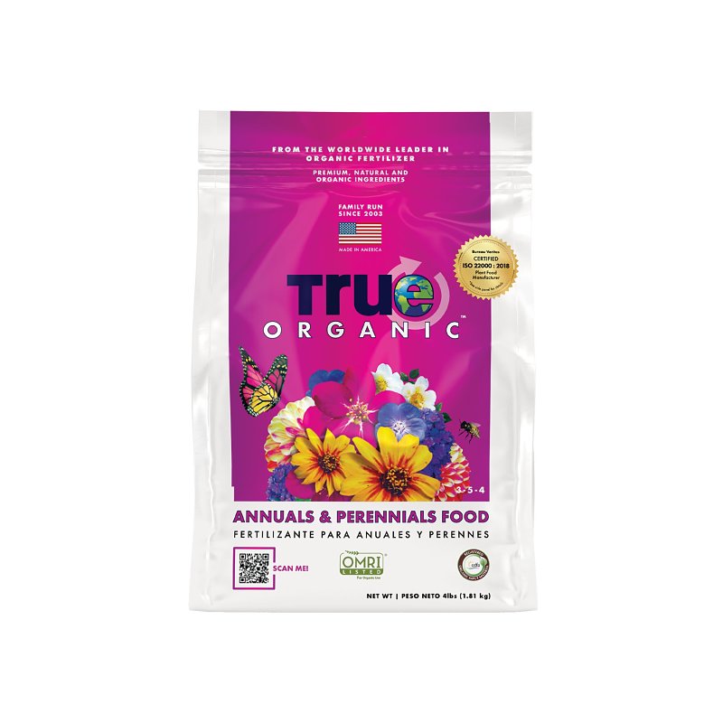 True ORGANIC R0031 Annuals and Perennials Dry Plant Food, 4 lb
