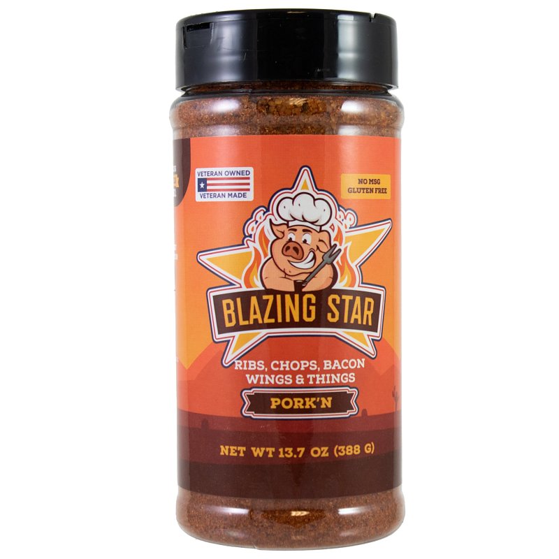 Blazing Star BZ00105-C Rub and Seasoning, Pork, 13.7 oz