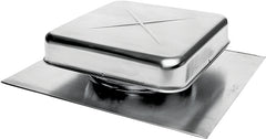 Lomanco LomanCool 550 Static Roof Vent, 15-3/8 in OAW, 50 sq-in Net Free Ventilating Area, Aluminum, Mill
