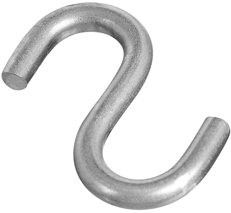 National Hardware N197-186 S-Hook, 55 lb Working Load, 0.81 in Dia Wire, Stainless Steel