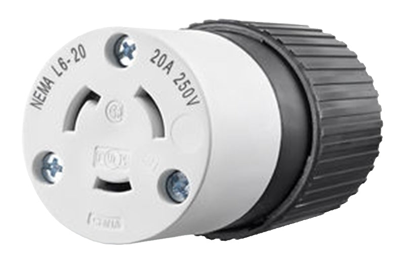 70620NCC CONN L6-20R B/W 250V