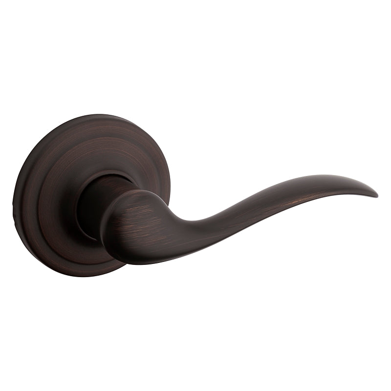Kwikset Signature Series 720TNL11PCP Passage Door Lever, Non-Locking Lock, Venetian Bronze, Zinc, Residential, 2 Grade