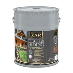 ZAR 68615 Deck and Siding Semi-Transparent Stain, Emerald Gray, Liquid, 5 gal