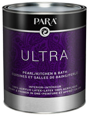Para 8214-14 Kitchen and Bath Paint, Pearl, White Tint, 1 qt, Latex, Solvent, Water