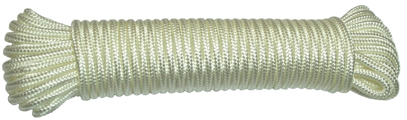 Ben-Mor 60410 Rope, 3/16 in Dia, 50 ft L, Nylon, White, Hank
