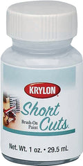 Krylon KSCB025 Craft Enamel Paint, High-Gloss, White, 1 oz, Bottle