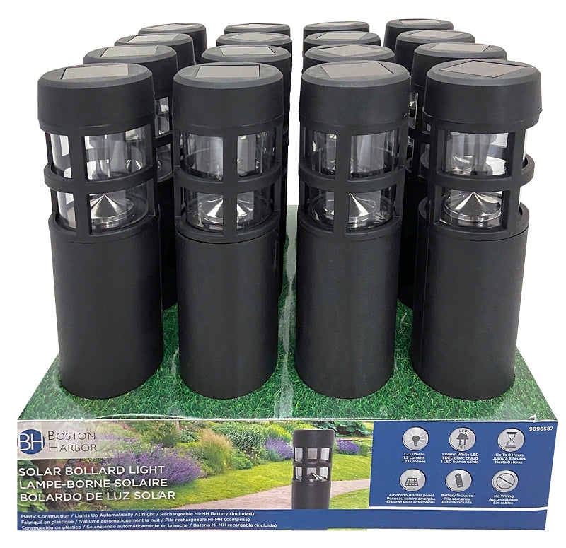 LIGHT SLR BOLLARD PLSTC BLK