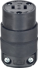 Leviton 000-115CR-000 Electrical Connector, 2 -Pole, 15 A, 125 V, NEMA: NEMA 5-15R, Black