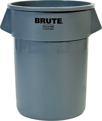 Rubbermaid 265500GRAY Trash Container, 55 gal Capacity, Linear Low-Density Polyethylene, Gray