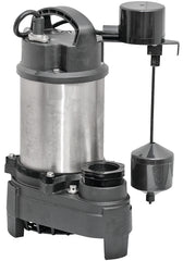 Superior Pump 92571 Sump Pump, 7.5 A, 120 V, 0.5 hp, 2 in Outlet, 75 gpm, Iron/Stainless Steel