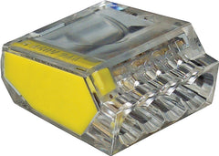 GB PushGard 10-PC4 Wire Connector, 12 to 22 AWG Wire, Copper Contact, Polycarbonate Housing Material, Yellow