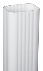 Amerimax M0793 Traditional Downspout, 3 in W, 4 in L, Vinyl, White