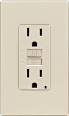 Leviton C36-GFNT1-0PT GFCI Duplex Receptacle, 2 -Pole, 15 A, 125 V, Back, Side Wiring, NEMA: 5-15R, Light Almond