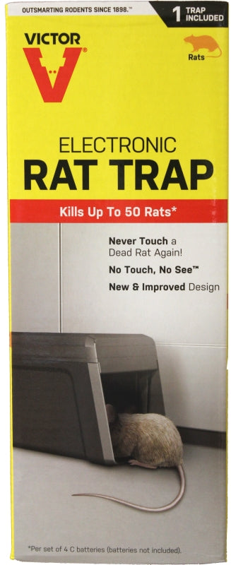 Victor M241 Electronic Rat Trap, 8-1/2 in L, 4 in W, 4.7 in H