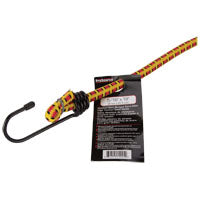 ProSource RT0818 Bungee Stretch Cord, 8 mm Dia, 18 in L, Polypropylene, Red/Yellow, Hook End
