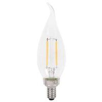 Sylvania 40855 Natural LED Bulb, Decorative, B10 Bent Tip Lamp, 25 W Equivalent, E12 Lamp Base, Dimmable, Clear