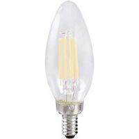 Sylvania Natural Series 40796 LED Bulb, Decorative, B10 Blunt Tip Lamp, 60 W Equivalent, E12 Candelabra Lamp Base, Clear
