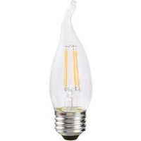 Sylvania 40760 Natural LED Bulb, Decorative, 500 Lumens, 5.5 W, B10 Bent Tip Lamp, 60 W Equivalent, E26 Lamp Base, Clear