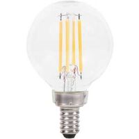 Sylvania 40849 Natural LED Bulb, Decorative, G16.5 Lamp, 40 W Equivalent, E12 Lamp Base, Dimmable, Clear, Daylight Light