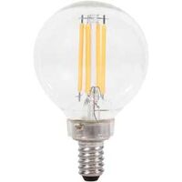 Sylvania 40852 Decorative LED Bulb, G16.5 Lamp, 60 W Equivalent, E12 Lamp Base, Dimmable, Clear, Soft White